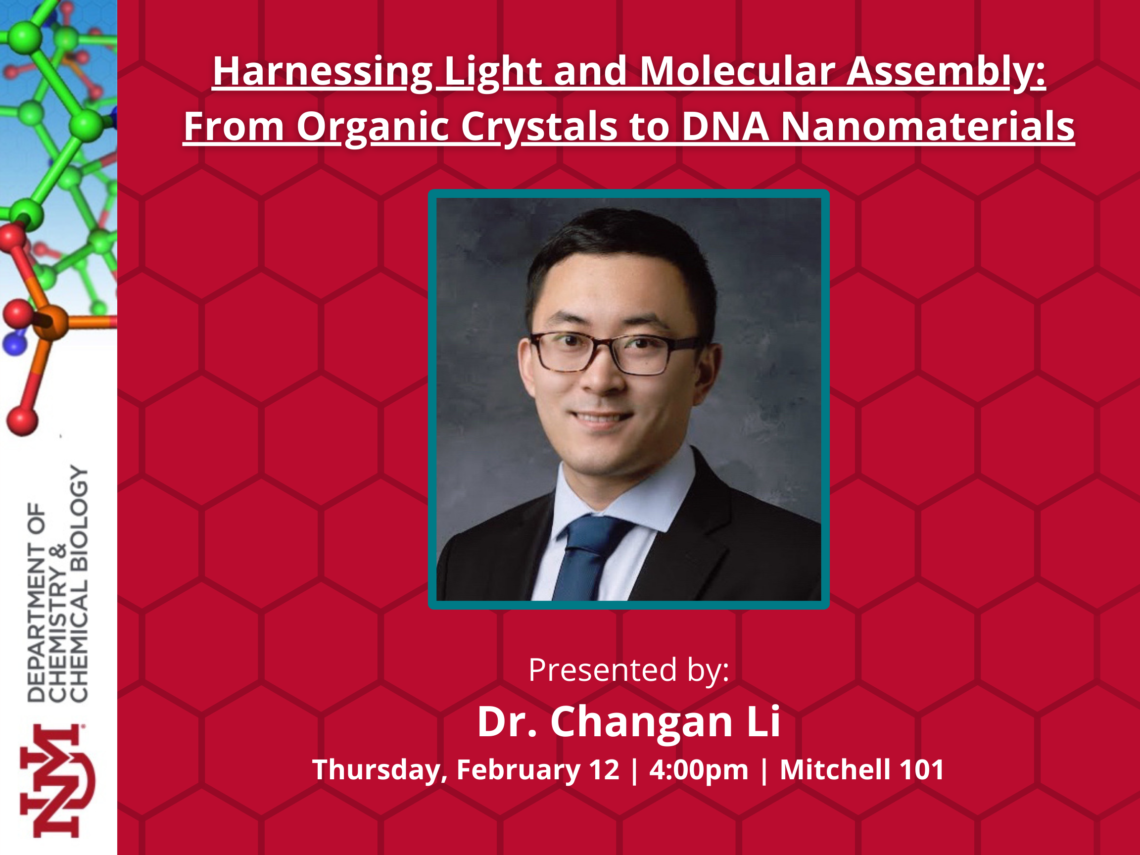 Photo: Seminar - Harnessing Light and Molecular Assembly: From Organic Crystals to DNA Nanomaterials