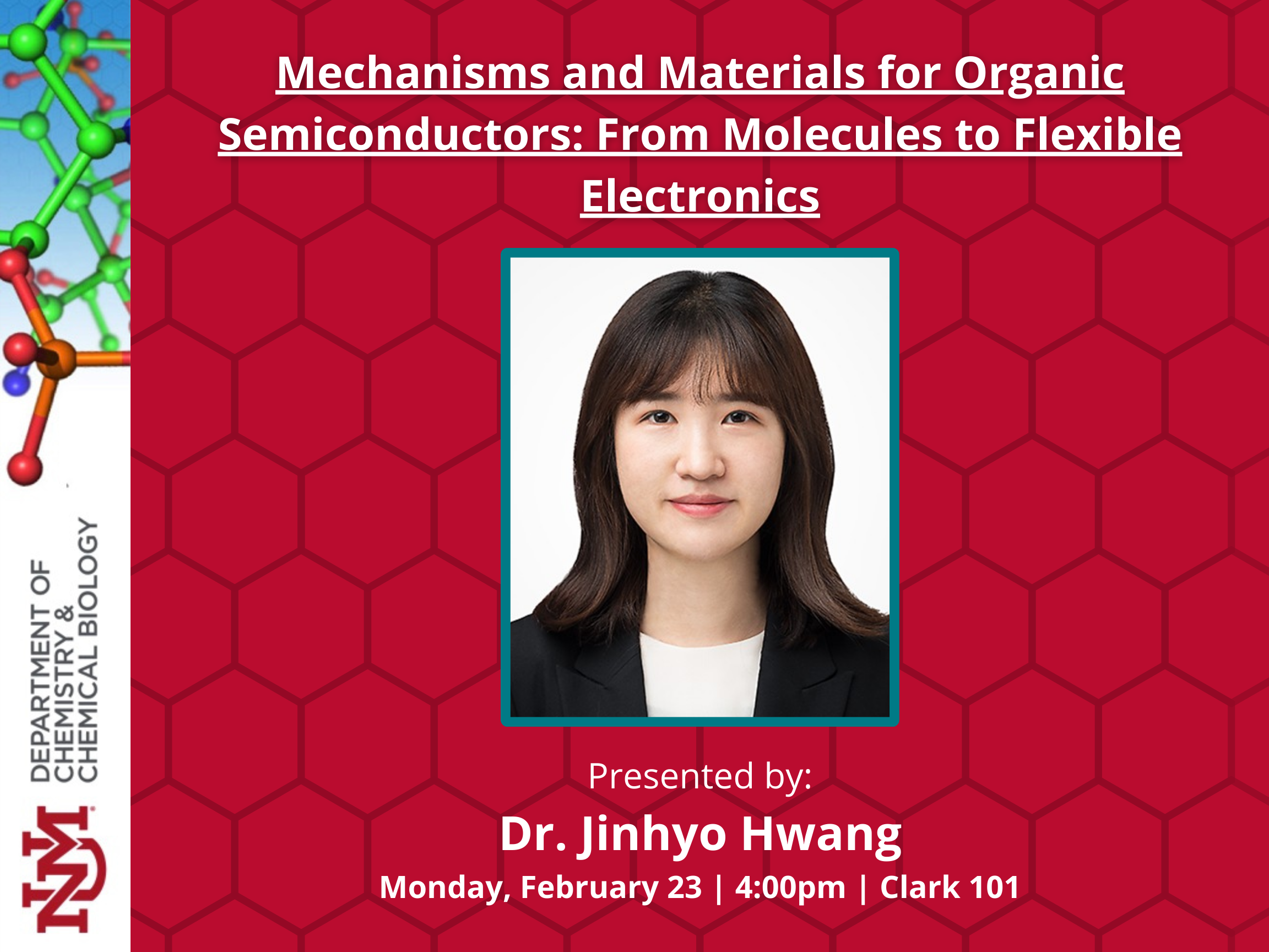 Photo: Seminar - Mechanisms and Materials for Organic Semiconductors: From Molecules to Flexible Electronics